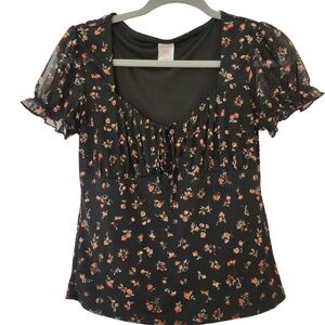 No Boundaries Babydoll Peasant Top Large Whimsigoth Milkmaid